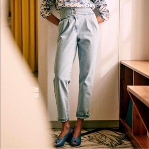 Sezane Sidney Trouser Jeans Snow Blue Size 36 US 4